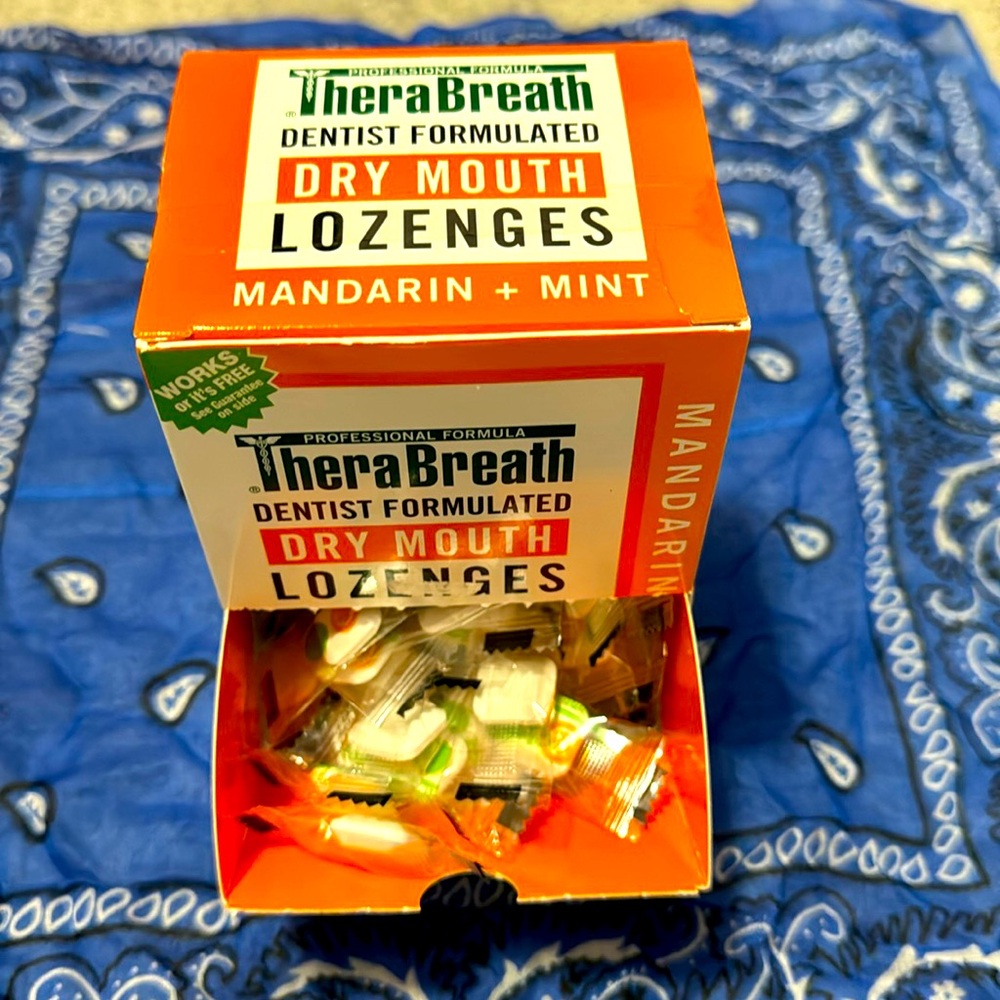 Thera Breath dry mouth lozenges 100ct. Sugar free